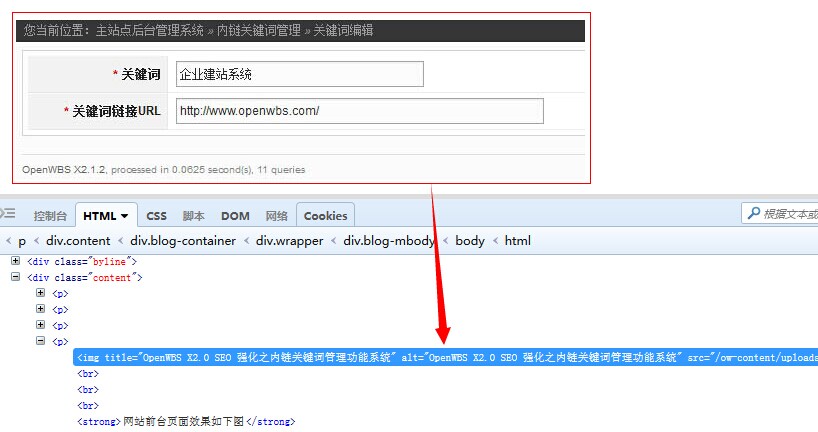 OpenWBS X2.0 SEO 強化之自動給圖片添加alt屬性