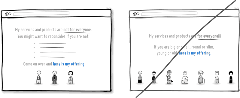 明確的告知用戶適用人群而不是簡(jiǎn)單的面向所用用戶